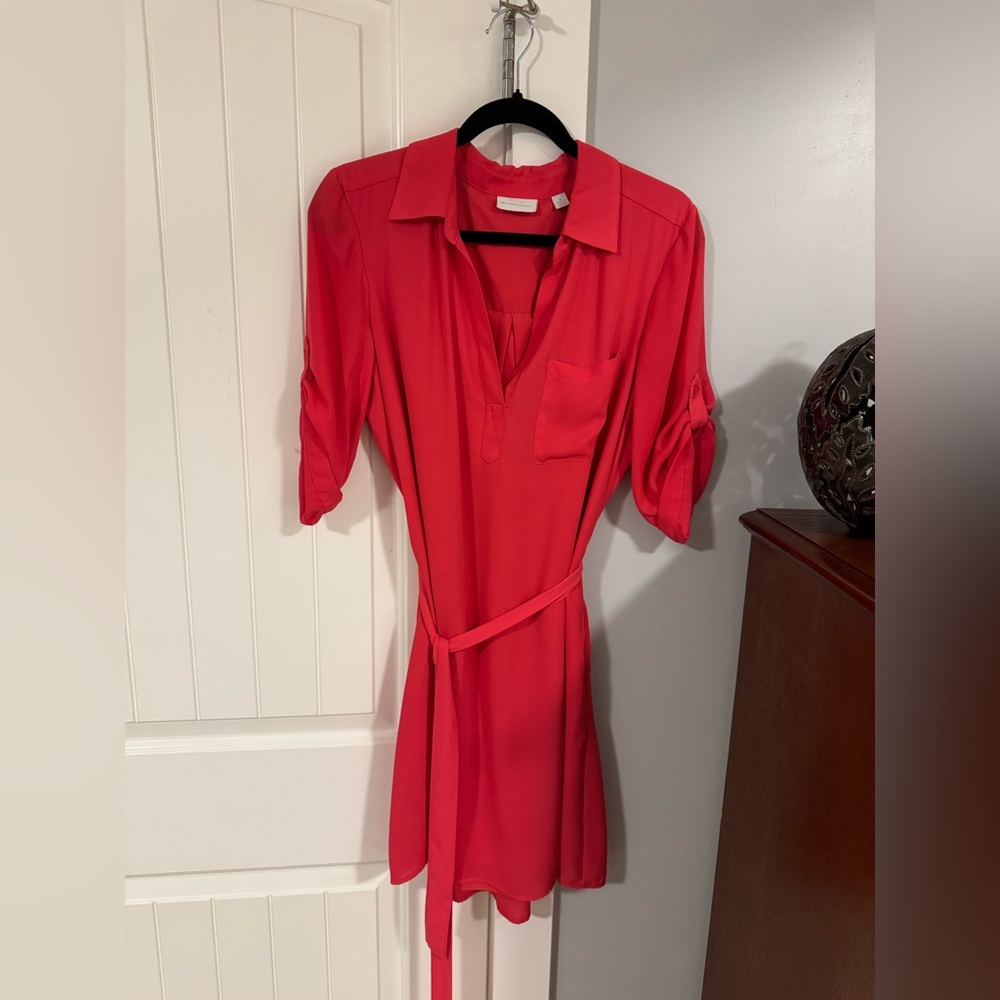 New York & Company Hot Pink midi dress